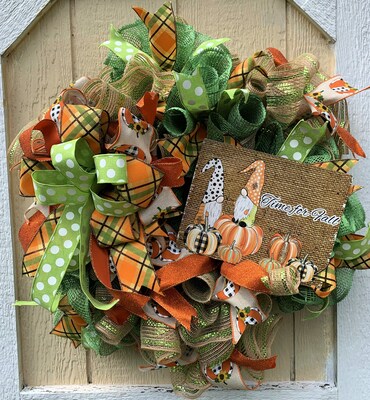 Beautiful Time for Fall Gnome Wreath - image4